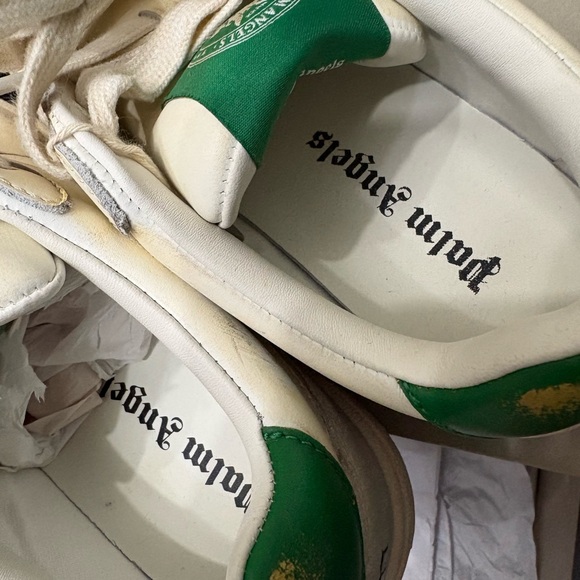 Palm Angels Kids Sneakers in Green and Cream - Picture 4 of 8